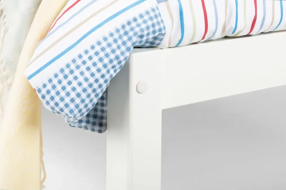 Luna Slatted Bed Frame - White, Pine