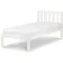 Luna Slatted Bed Frame - White, Pine