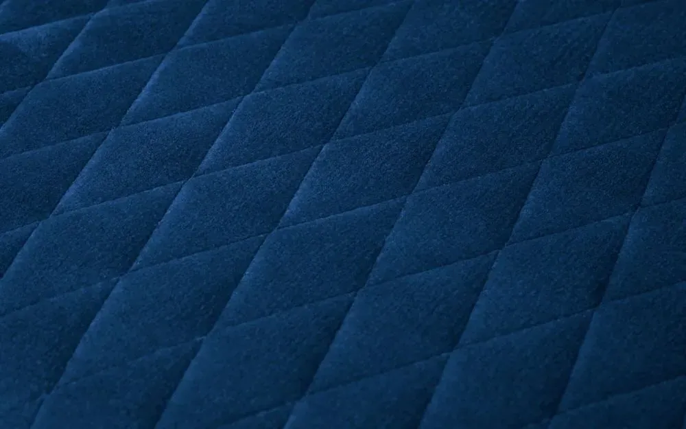 Luxe High Back Bench - Blue, Velvet