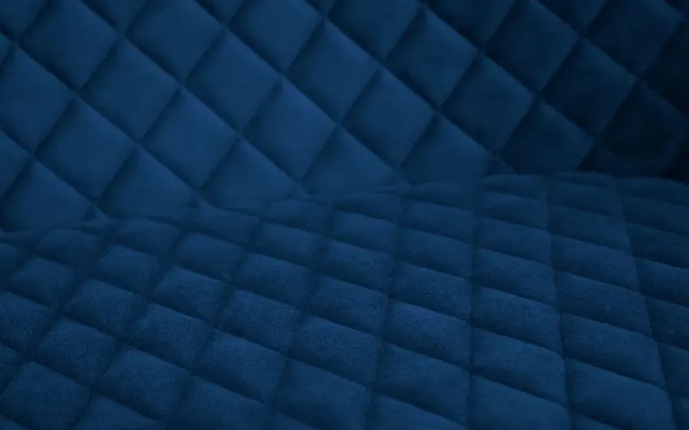 Luxe High Back Bench - Blue, Velvet