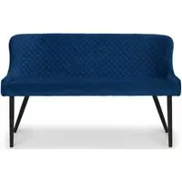 Luxe High Back Bench - Blue, Velvet