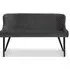 Luxe High Back Bench - Grey, Velvet