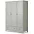 Maine 3 Door 2 Drawer Wardrobe - Grey, Pine