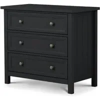 Maine 3 Drawer Small Chest - Anthracite, Pine