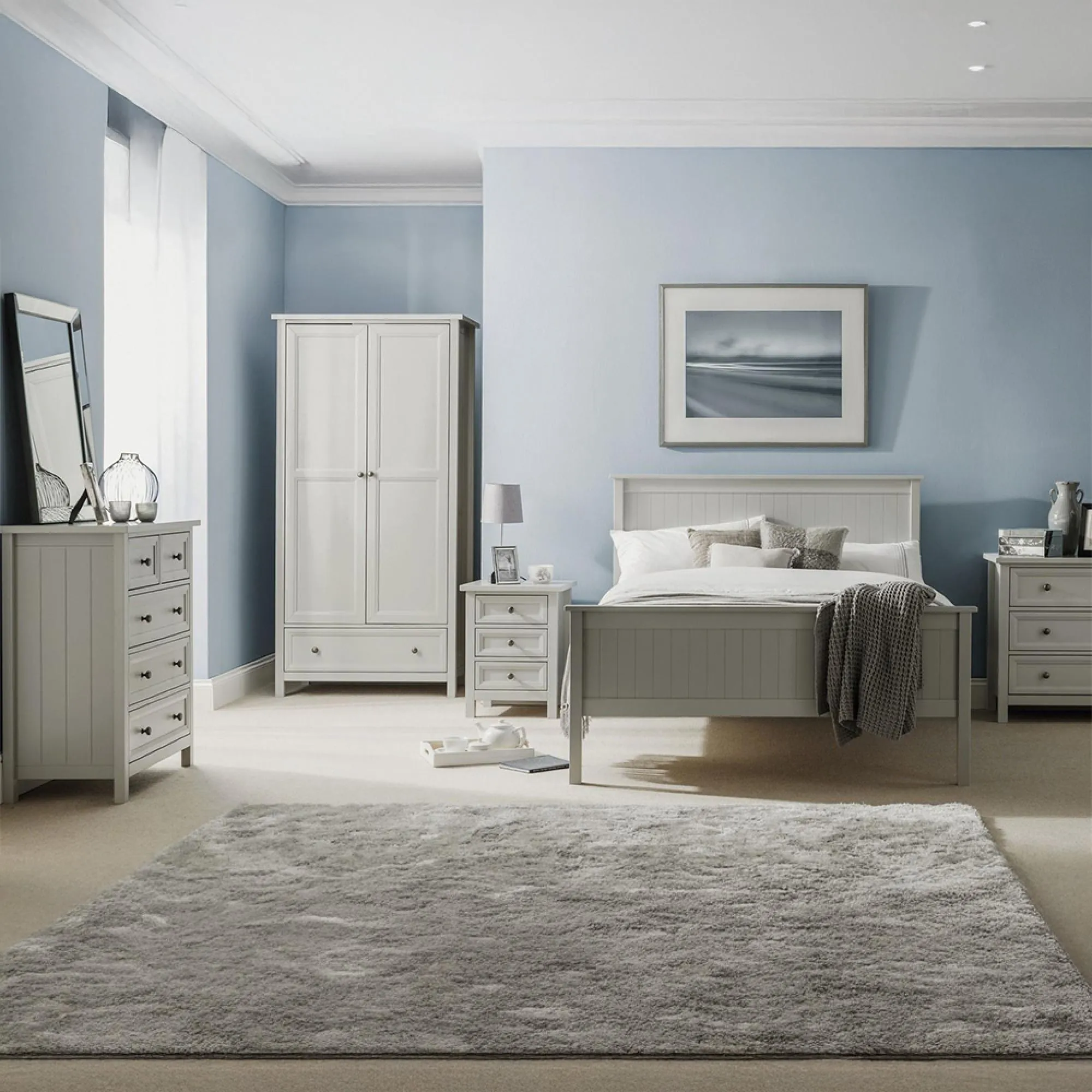 Maine 3 Drawer Small Chest - Dove Grey, Pine