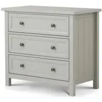 Maine 3 Drawer Small Chest - Dove Grey, Pine