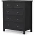 Maine 3+2 Drawer Chest - Black, Pine
