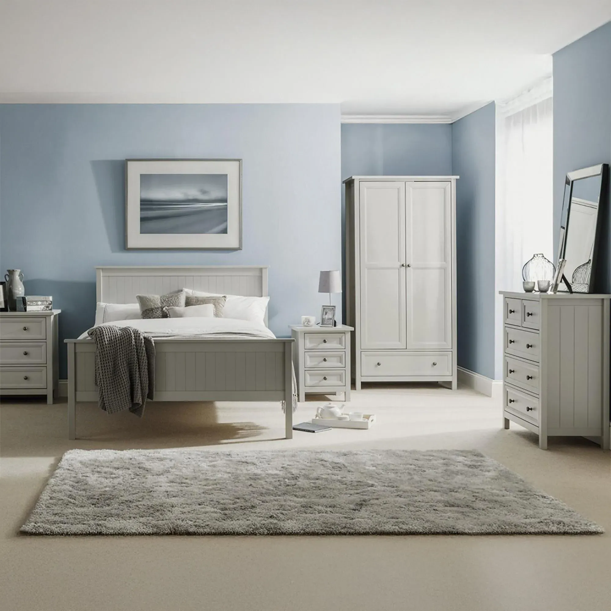 Maine 5 Drawer Narrow Chest - Dove Grey