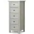 Maine 5 Drawer Narrow Chest - Dove Grey