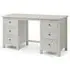 Maine 6 Drawer Double Dressing Table - Grey, Pine