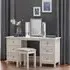Maine 6 Drawer Double Dressing Table - White, Pine