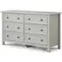 Maine 6 Drawer Wide Chest - Dove Grey, Pine