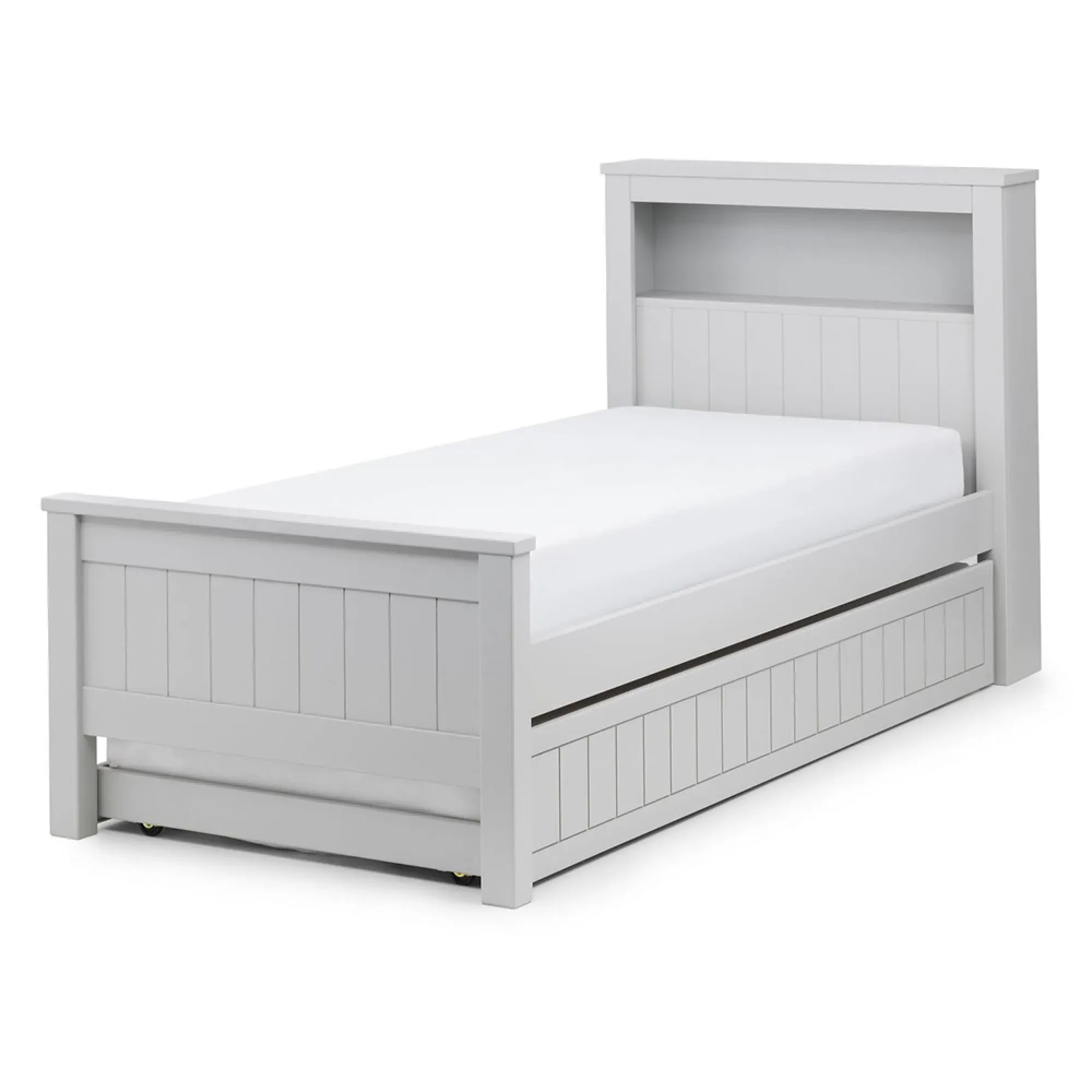 Maine Bookcase Bed - Grey, Pine