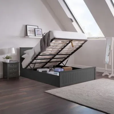 Maine Ottoman Storage Bed - Anthracite, Pine image