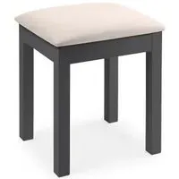 Maine Padded Dressing Stool - Anthracite, Pine