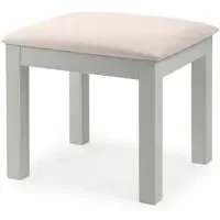 Maine Padded Dressing Stool - Dove Grey, Pine