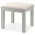 Maine Padded Dressing Stool - Dove Grey, Pine