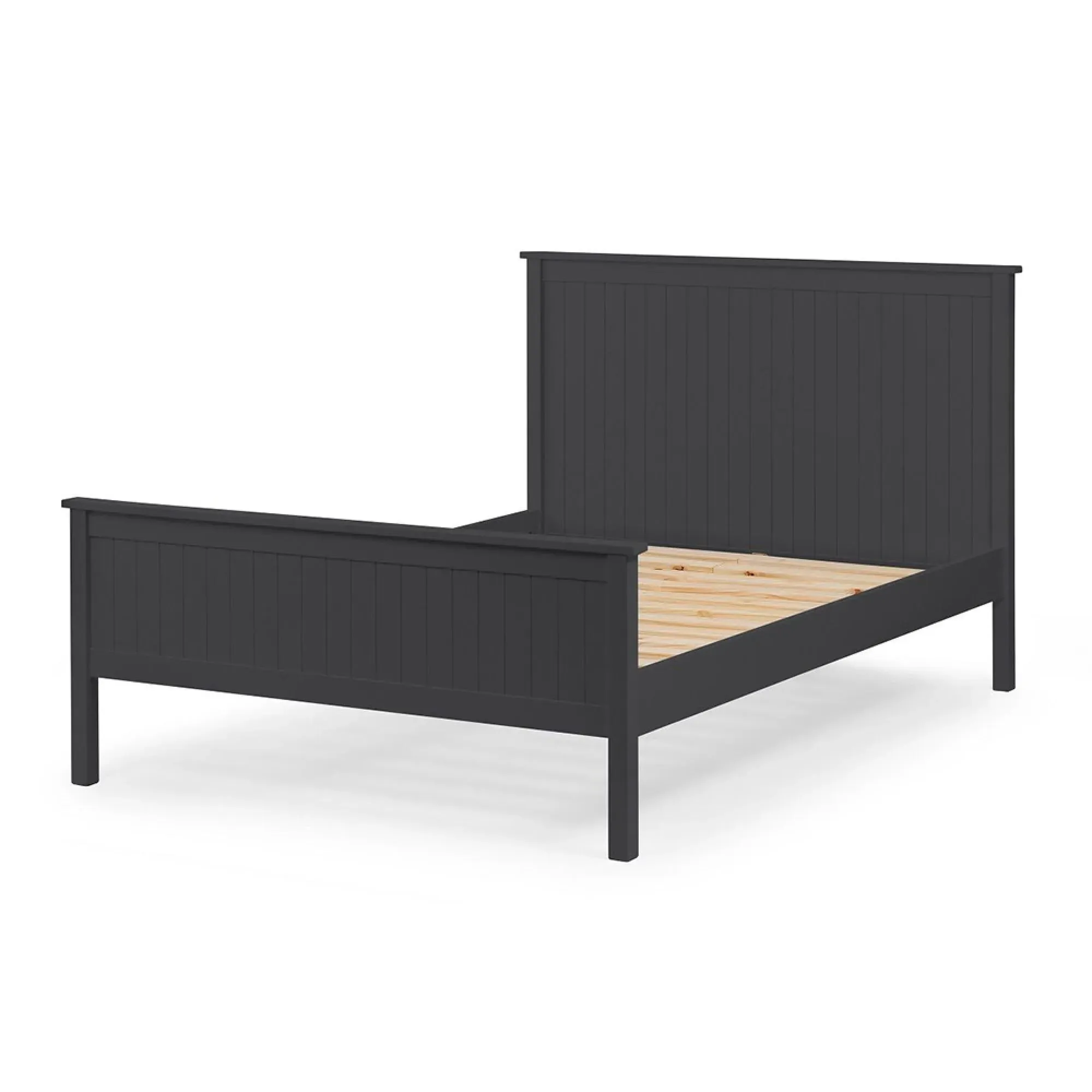 Maine Single Bed Frame - Black, Pine