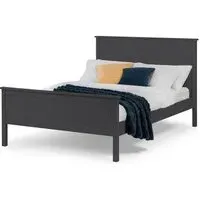Maine Single Bed Frame - Black, Pine