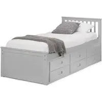 Maisie Bed with Underbed Drawer - Light Grey