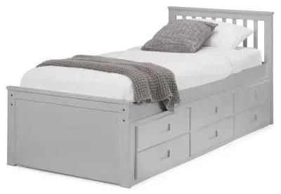 Maisie Bed with Underbed Drawer - Light Grey