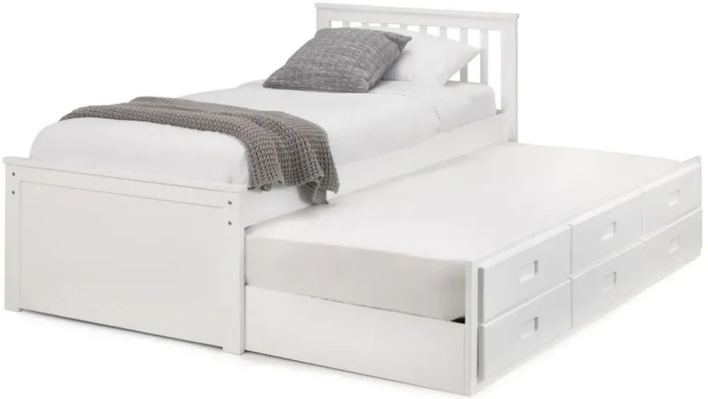 Maisie Captains Bed - White, Pine
