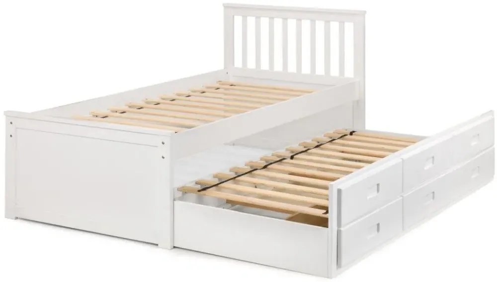 Maisie Captains Bed - White, Pine