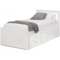 Maisie Captains Bed - White, Pine