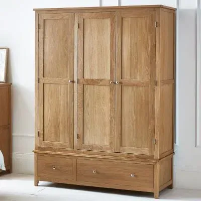 Mallory 3 Door 2 Drawer Combi Wardrobe - Oak image