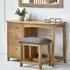 Mallory 3 Drawer Dressing Table with Stool - Oak