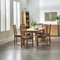 Mallory 4-6 Seater Extendable Dining Table - Oak