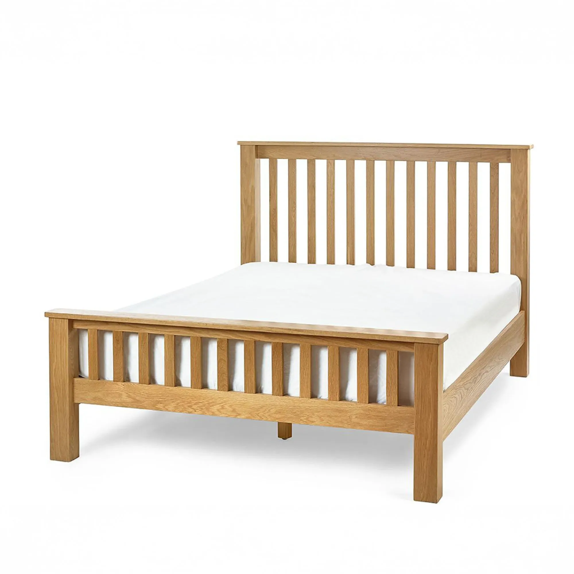 Mallory Slatted Bed Frame - Oak