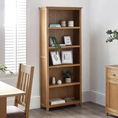 Mallory Tall Bookcase - Oak image