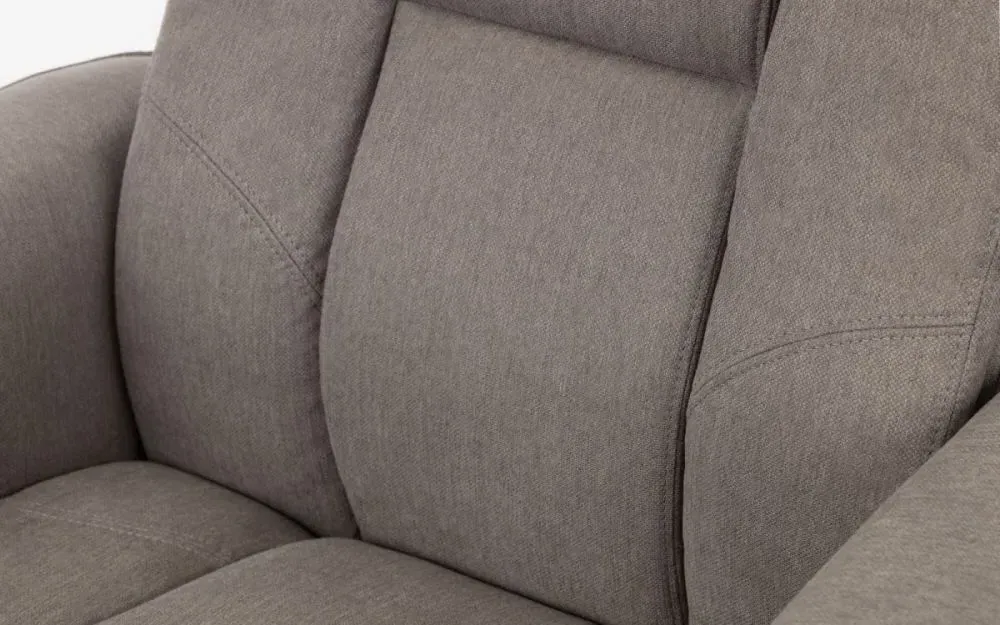 Malmo Swivel Recliner Chair with Footstool - Grey, Fabric