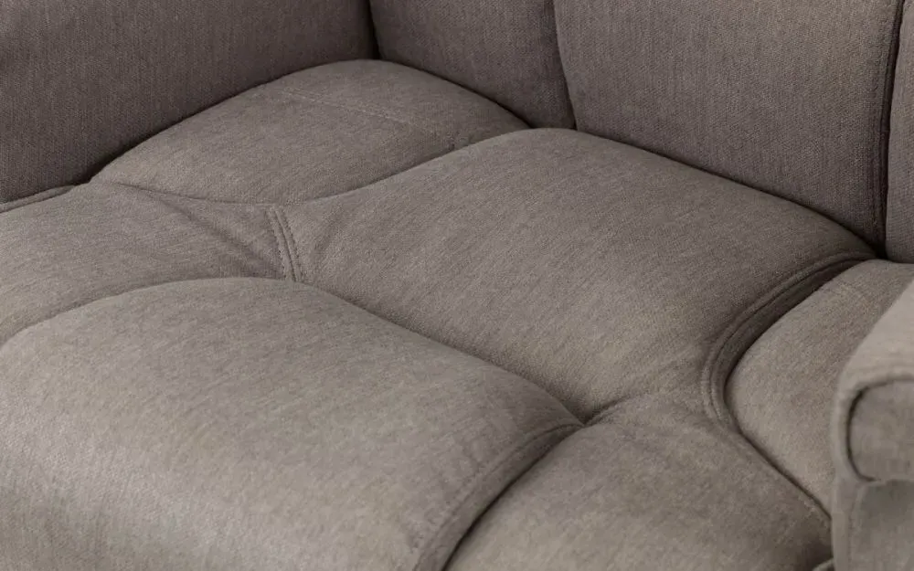 Malmo Swivel Recliner Chair with Footstool - Grey, Fabric