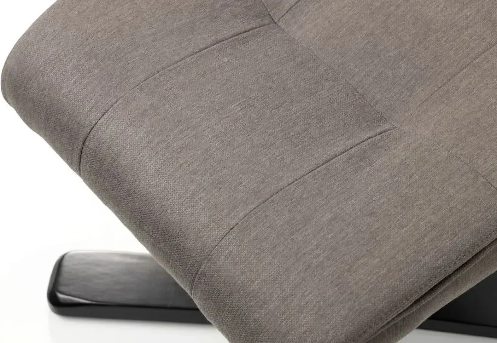 Malmo Swivel Recliner Chair with Footstool - Grey, Fabric