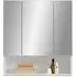 Mandy 3 Door Mirrored Cabinet - White, High Gloss