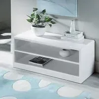 Manhattan 100cm TV Unit - White, High Gloss