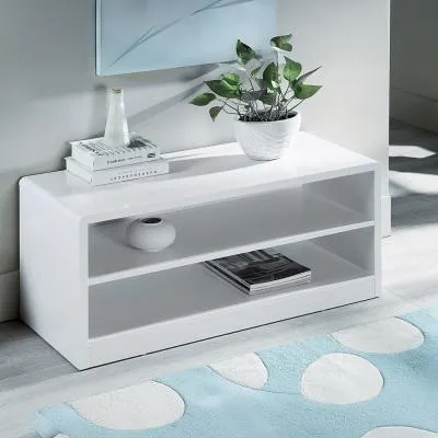 Manhattan 100cm TV Unit - White, High Gloss image