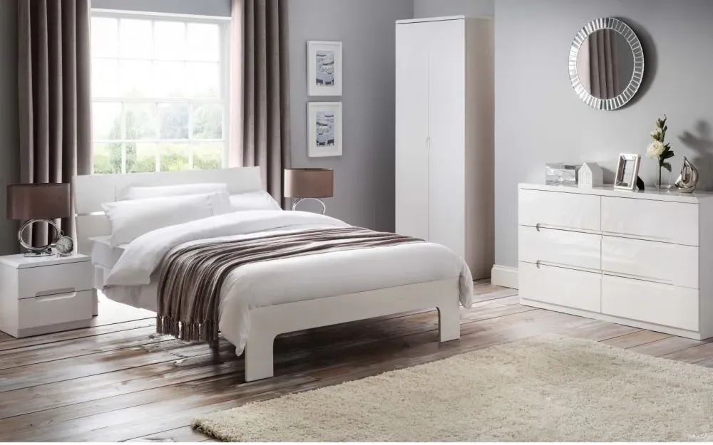 Manhattan 2 Door Wardrobe - White High Gloss