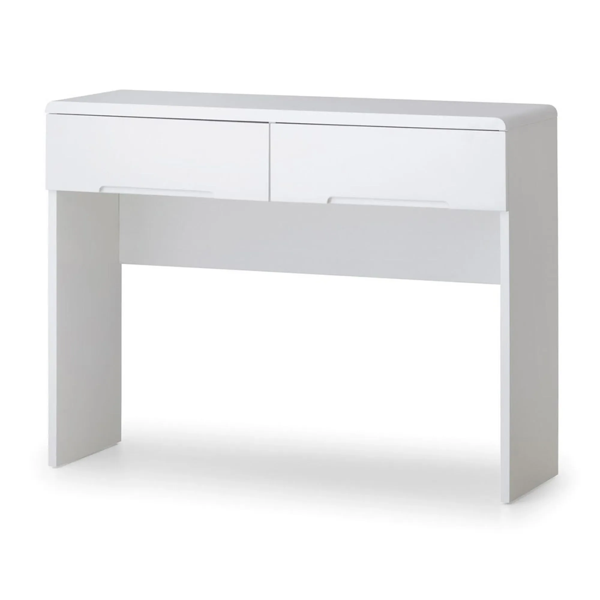 Manhattan 2 Drawer Dressing Table - White, High Gloss