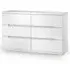 Manhattan 6 Drawer Wide Chest - White