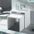 Manhattan Round Nest of 2 Tables - White, Gloss