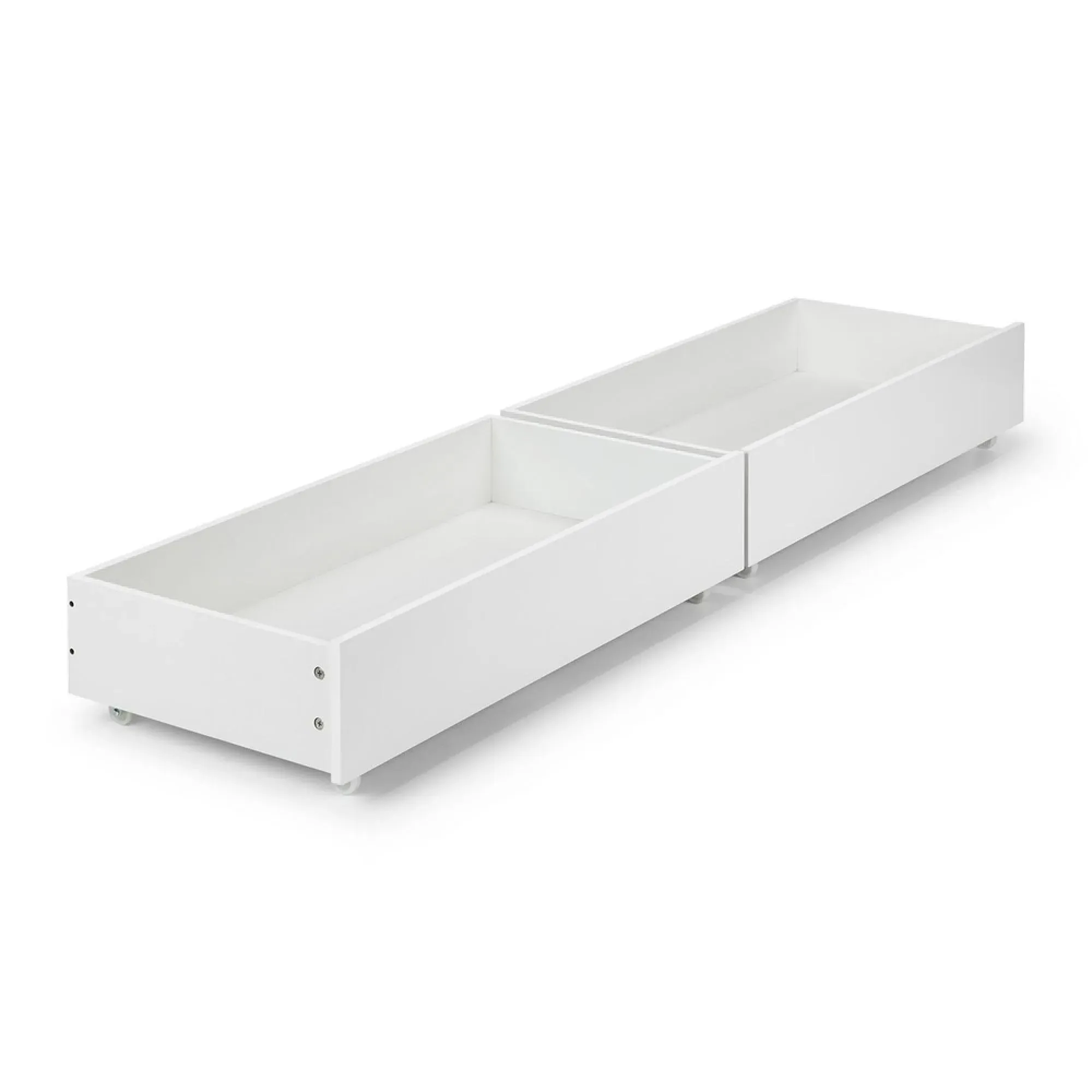 Manhattan Underbed Drawer Set - White, High Gloss