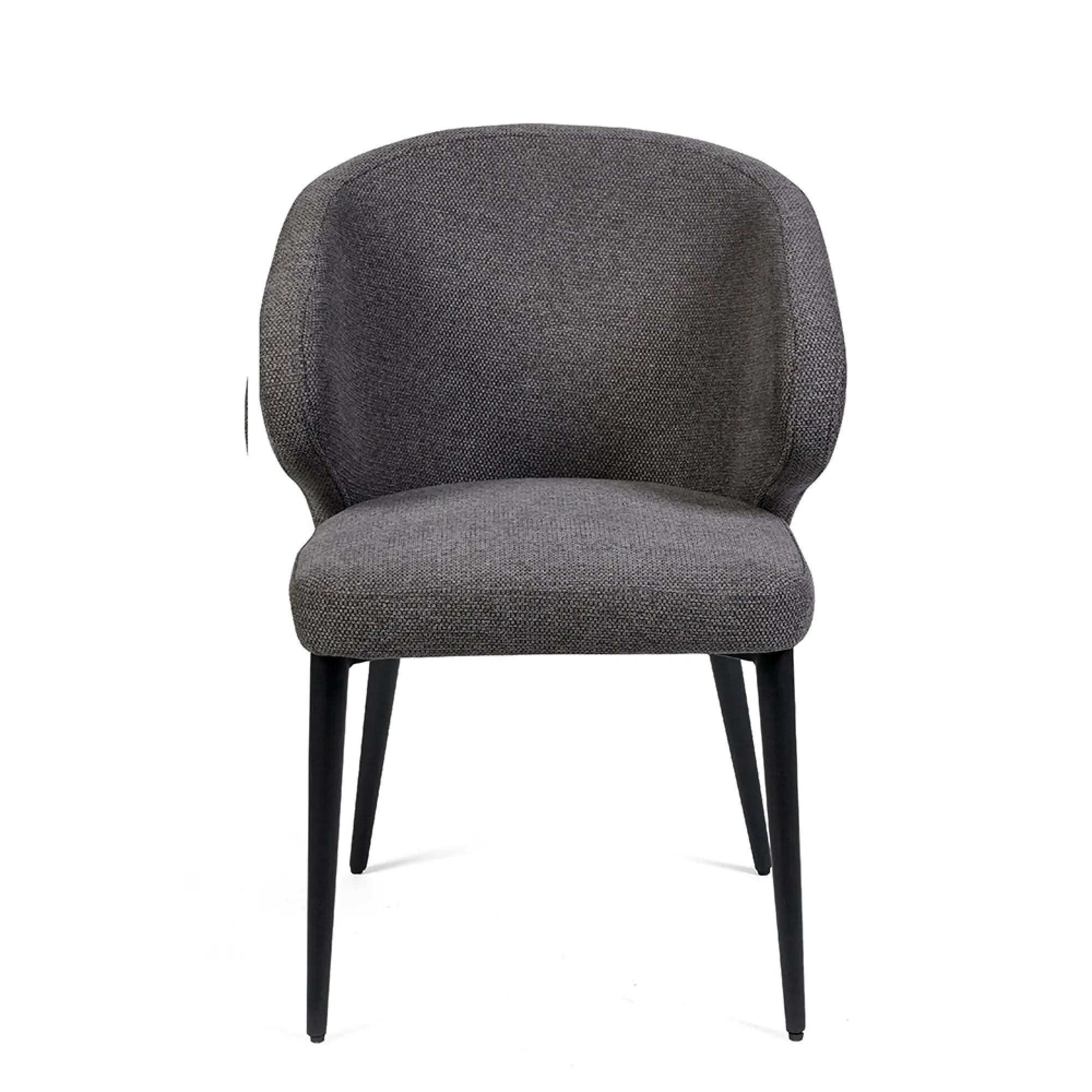 Marcus Curved Dining Chairs Set of 2 - Mid Grey, Fabric