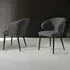 Marcus Curved Dining Chairs Set of 2 - Mid Grey, Fabric
