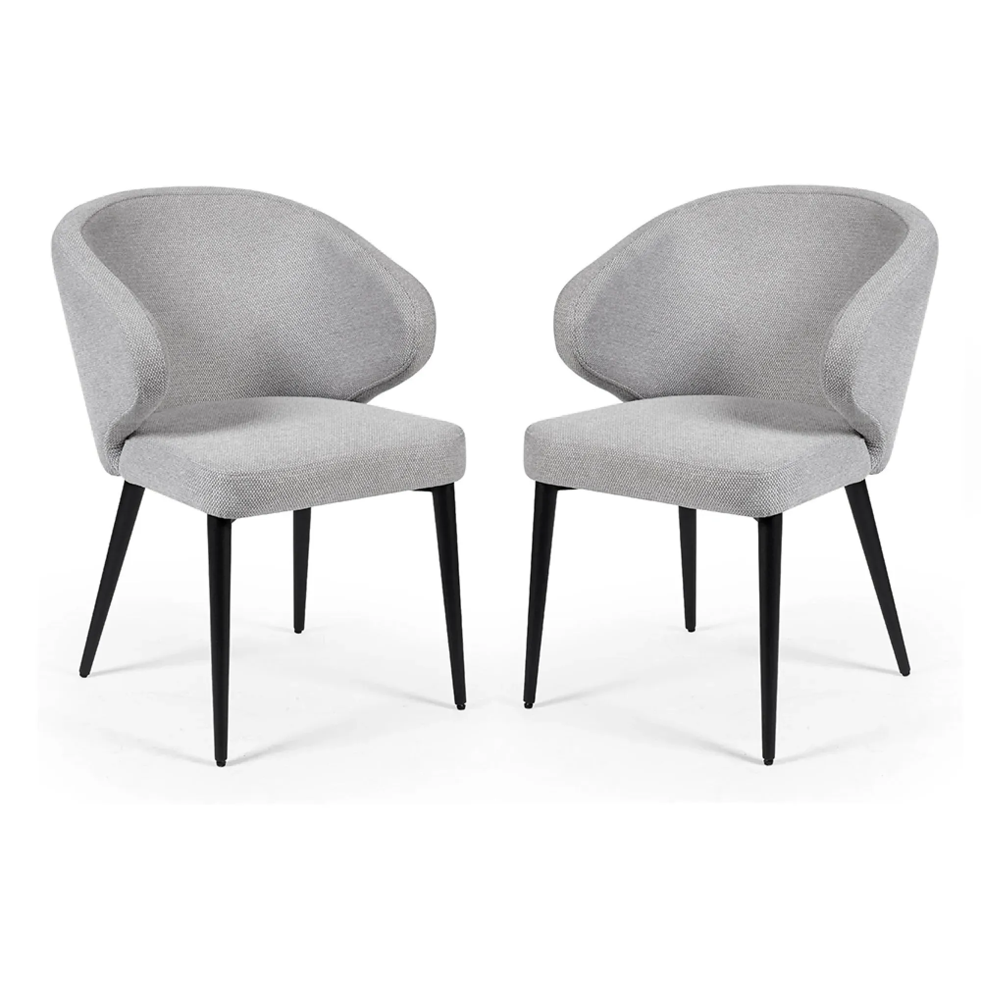 Marcus Dining Chair Set of 2 - Light Grey, Fabric