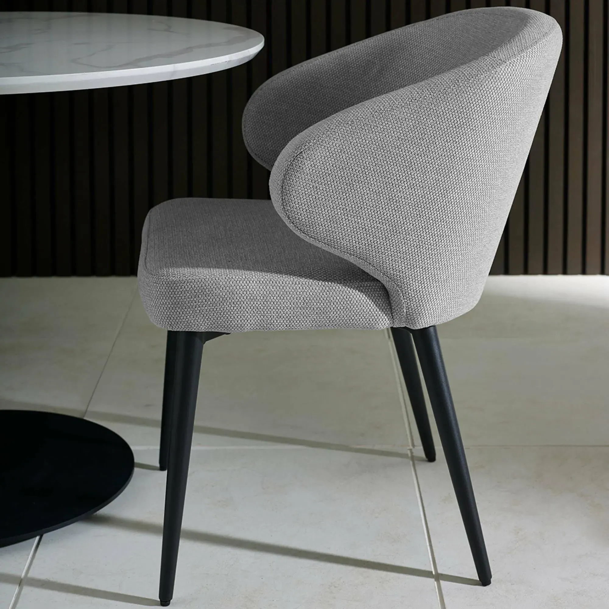 Marcus Dining Chair Set of 2 - Light Grey, Fabric