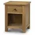 Marlborough 1 Drawer Bedside Cabinet - Waxed, Oak