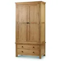 Marlborough 2 Door 2 Drawer Double Wardrobe - Waxed, Oak